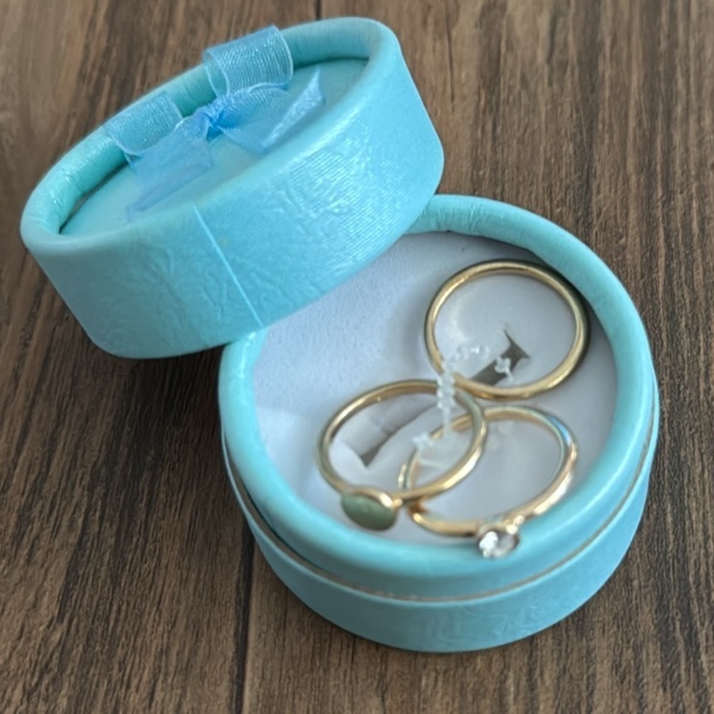 Bansri Gold Tone Ring 3 Set Size 6